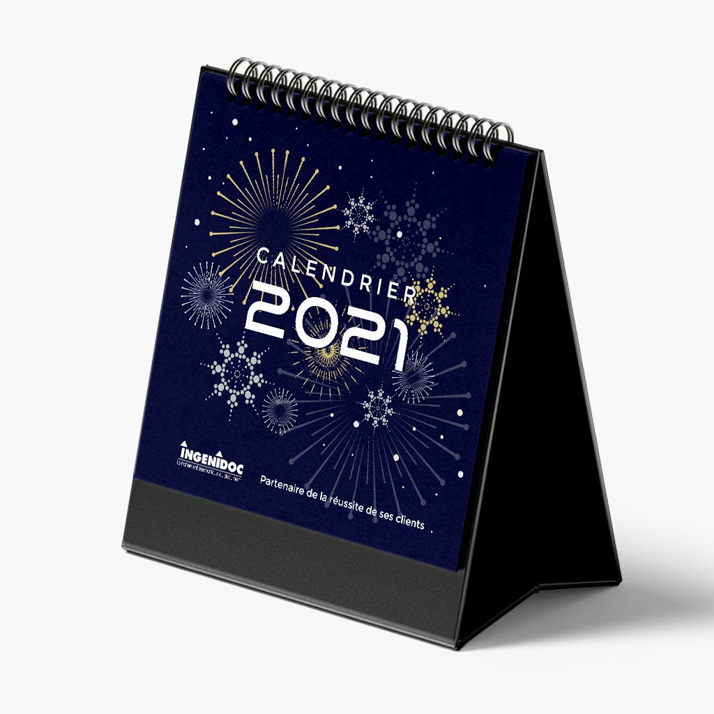 Calendrier chevalet INGENIDOC 2021. Première de couverture.