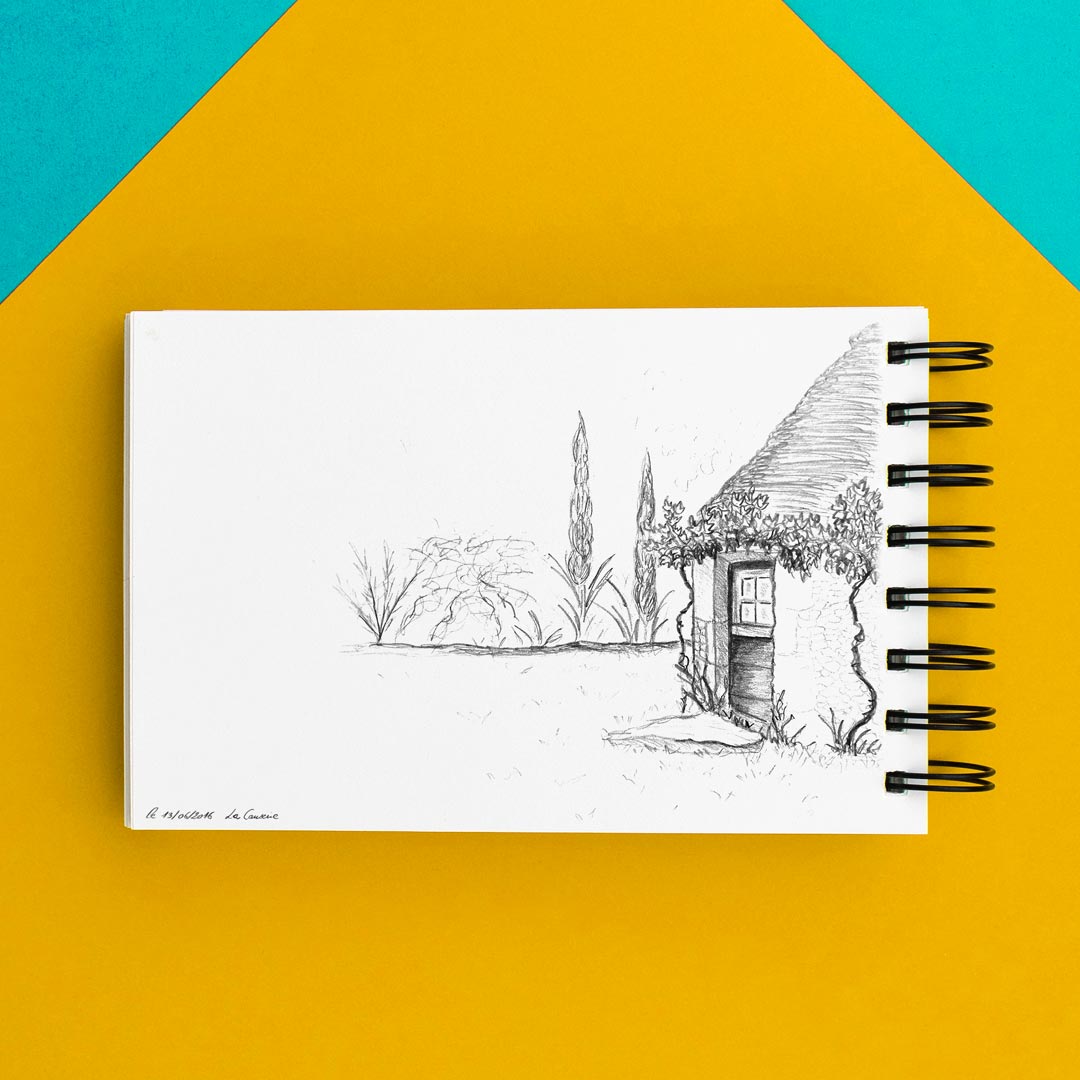 Croquis d'une Borie dans le Périgord