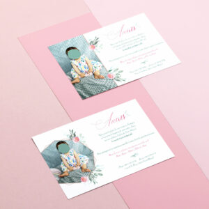 Faire-Part de baptême d'Anaïs - 2 versions